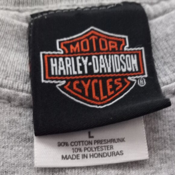 Harley-Davidson Men's T-Shirt Size L 100th Anniversary  Gray Short Sleeve EUC - Picture 7 of 12